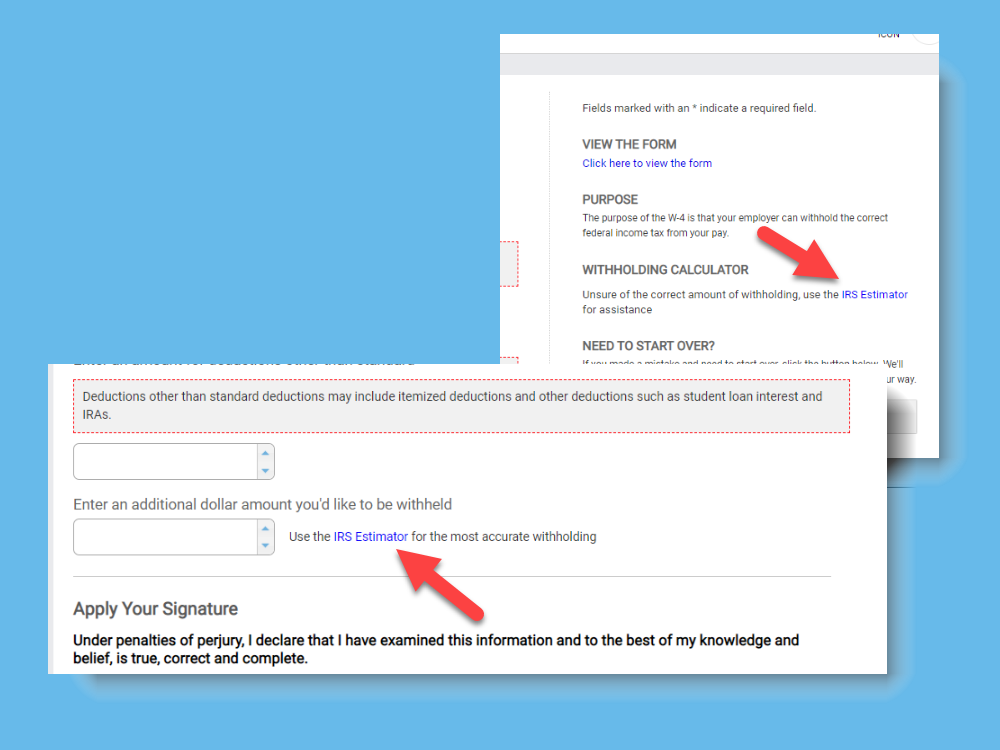 Update Your W4 Withholding